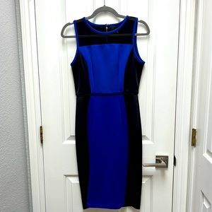 XOXO Blue  Black formal dress calf length